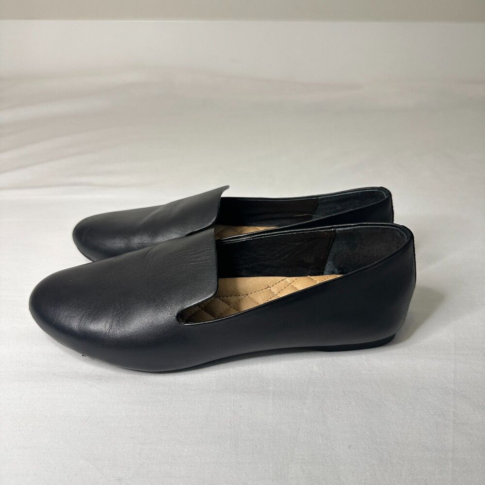 Birdies The Starling Black Leather Slip On Loafers Women's 7 Comfort Chic Luxury - Picture 4 of 9